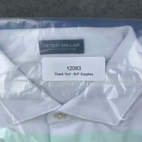 Peter Millar Polo Shirt Mens Large Torrey Pines Crown Crafted Performance‎ Golf - Picture 15 of 15